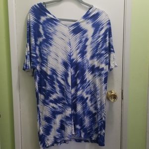 Cynthia Rowley woman blue and white tunic